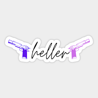 heller bi guns destiel Sticker